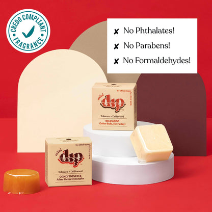 Mini Dip Shampoo Bar: Color Safe, Everyday - Tobacco & Driftwood