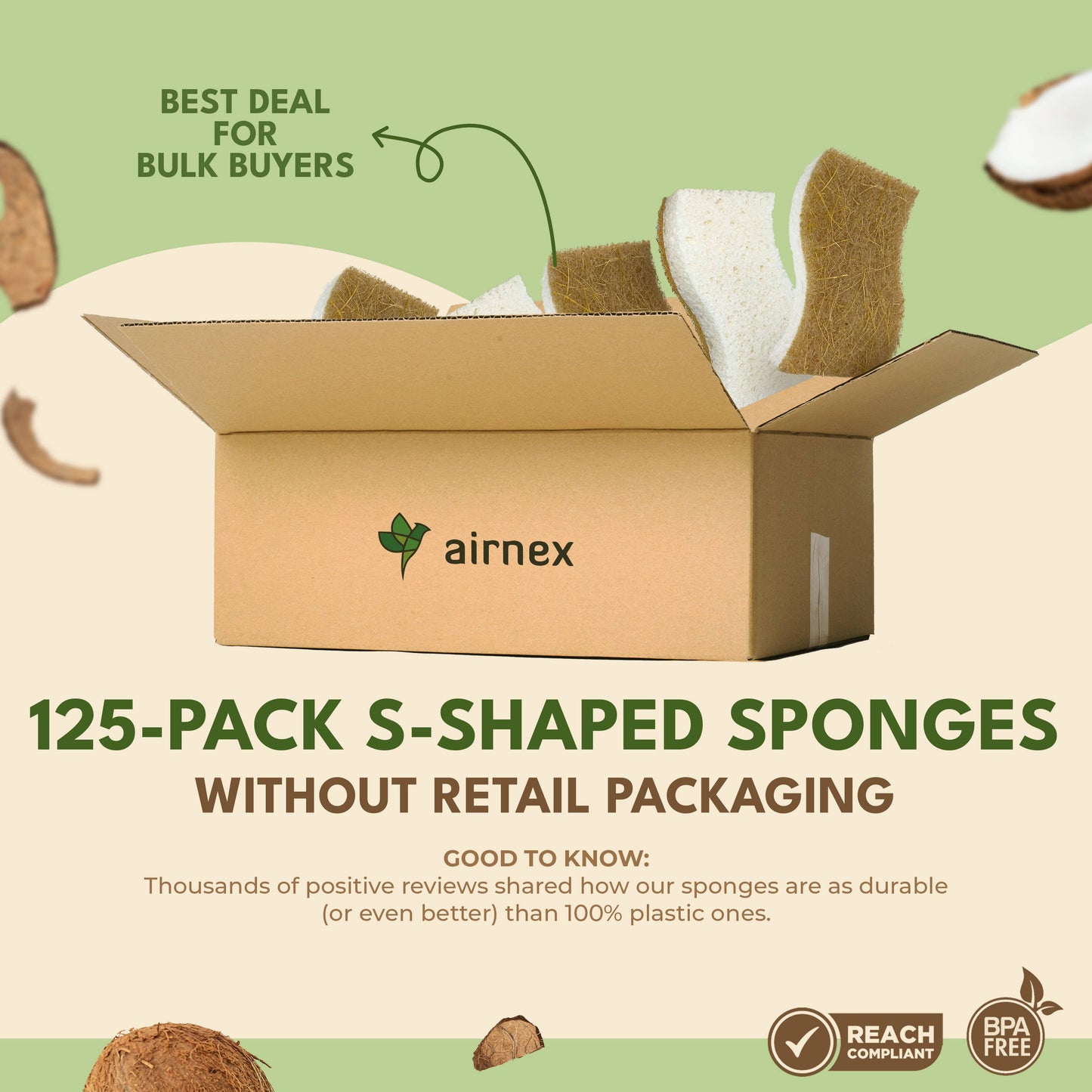 Eco Friendly Sponges for Cleaning - 4PK