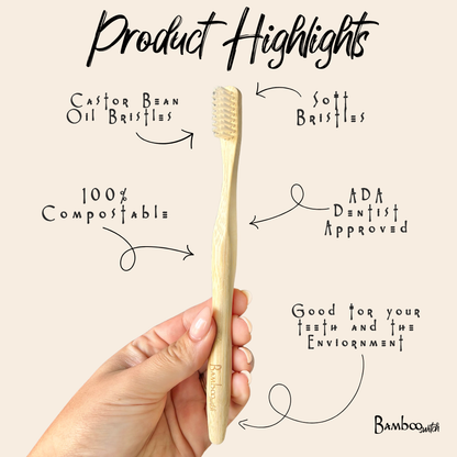 100% Compostable Bamboo Toothbrush | Earth Day Bestseller