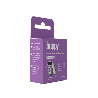 Vegan Dental Floss Refill System | Plastic-Free Jar | Mint