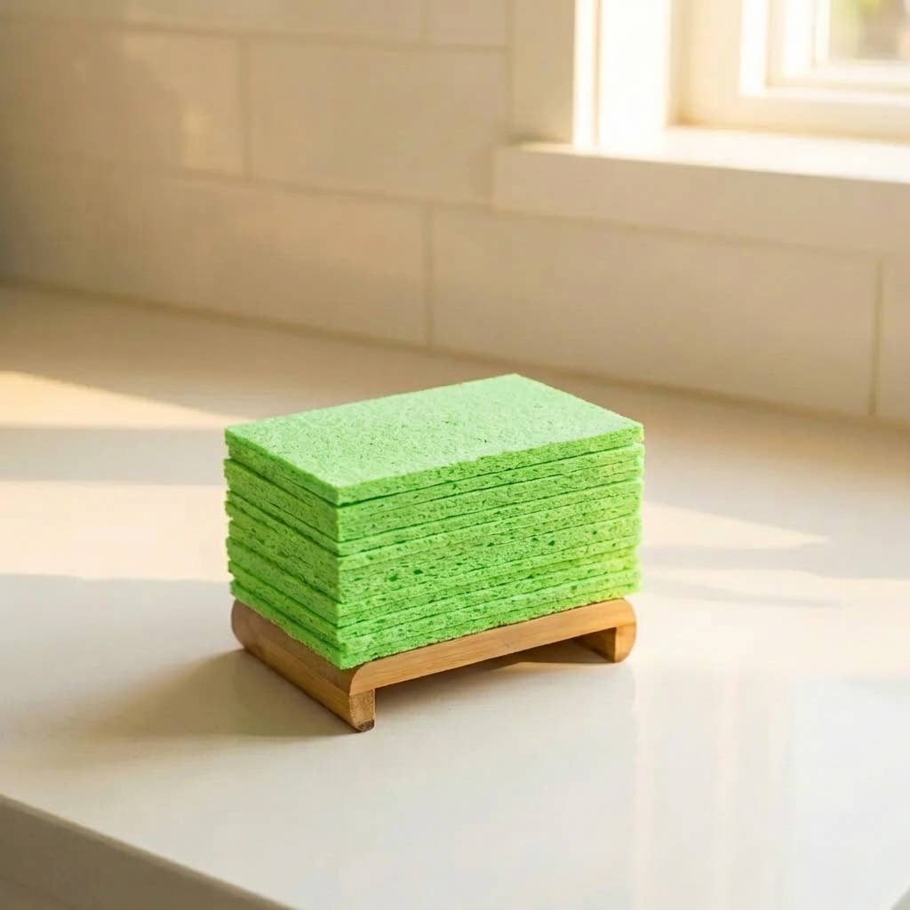 Compostable Cellulose Kitchen Sponge | Earth Day Bestseller: Yellow
