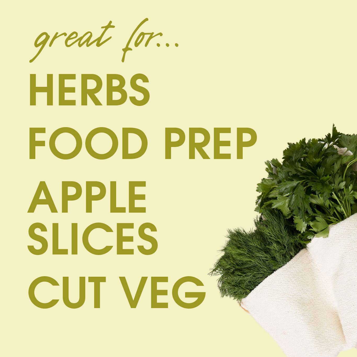 TWO POCKET Produce Bag – Keeps Herbs Fresh, Women-Owned