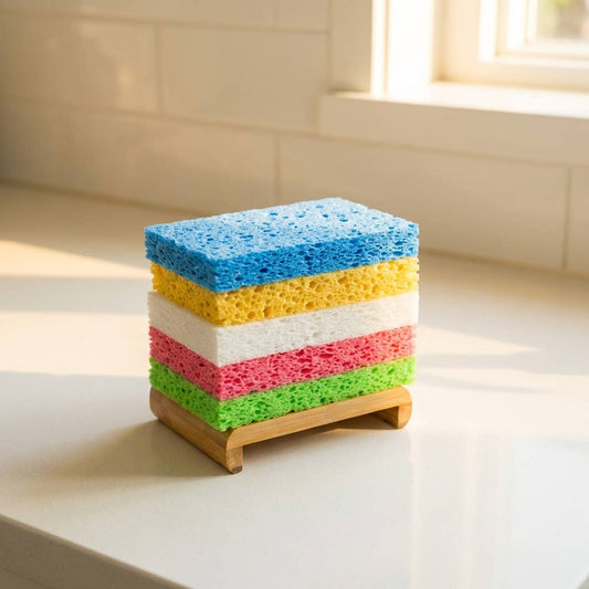 Compostable Cellulose Kitchen Sponge | Earth Day Bestseller: Yellow