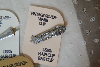 Vintage Silverware Clip: With clip