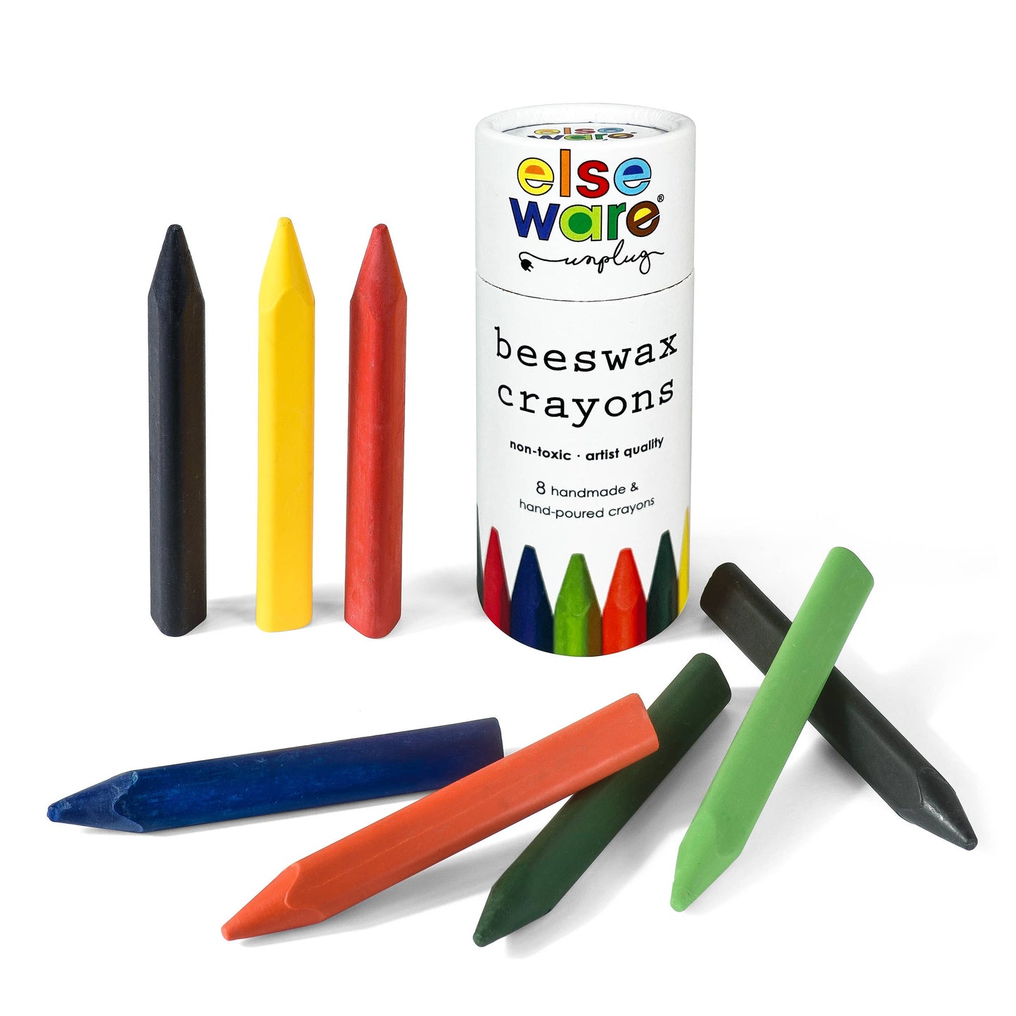 Beeswax Crayons - 8 Natural & Non-Toxic Colors