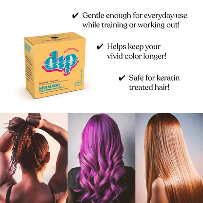 Dip Shampoo Bar: Color Safe, Everyday - Coconut & Almond: 4 oz