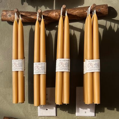 Beeswax Taper Candles 12" Standard: Natural Yellow