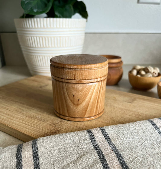 Mini Wooden Spice Container, Spice Holder, Salt Cellar: Mineral Oil