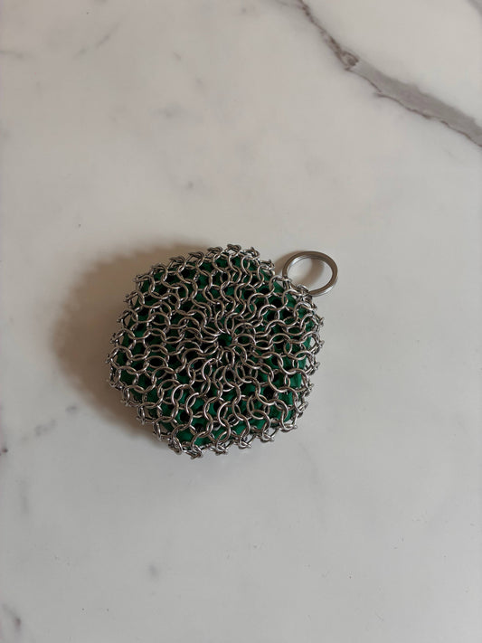 Cast Iron Sponge with Silicone: Green