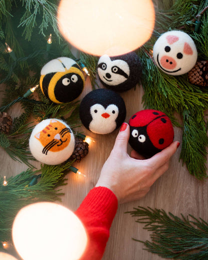 Critter Camp Eco Wool Dryer Balls - bee, pig, cat, sloth,...