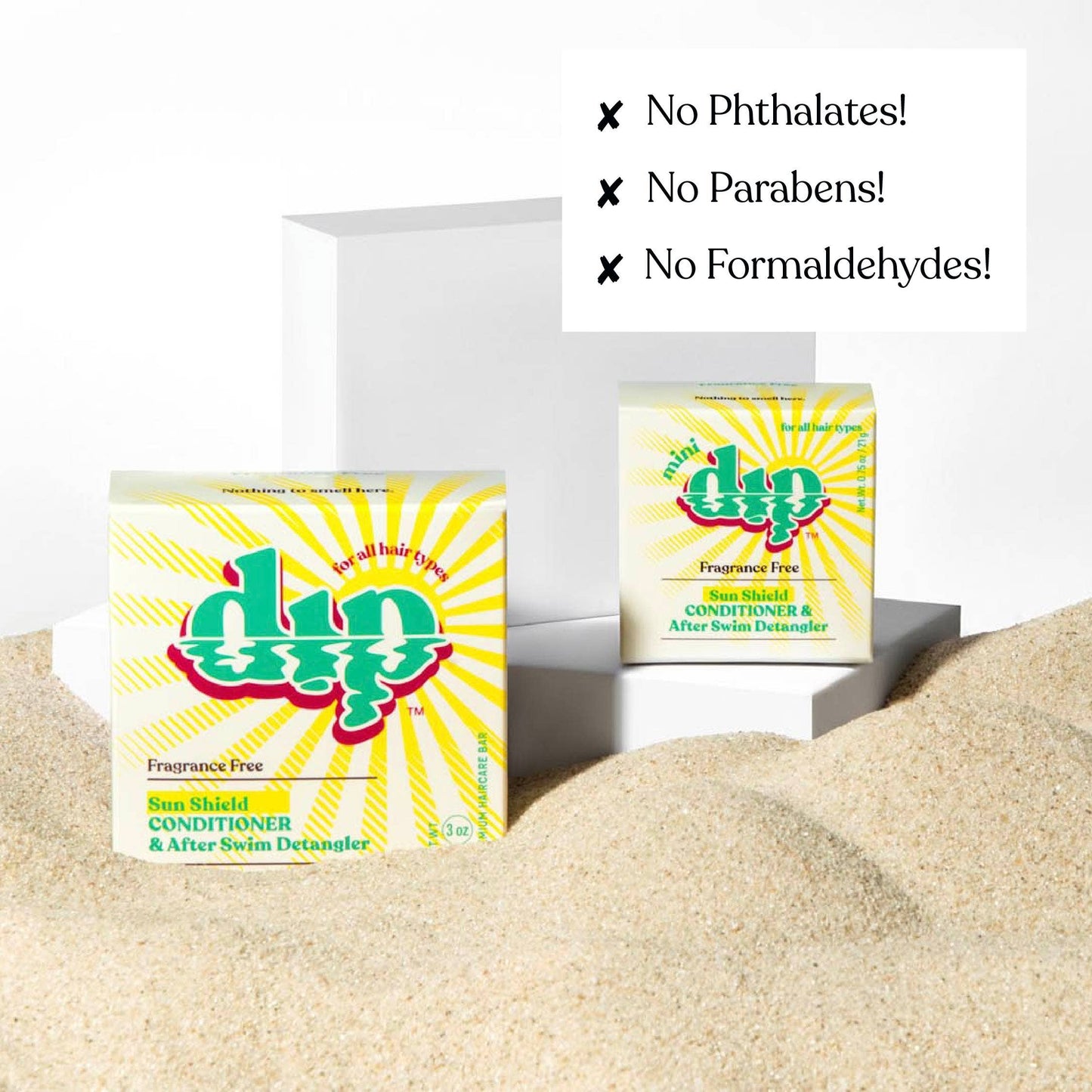 Dip Sun Shield: Conditioner Bar & After Swim Detangler: Fragrance Free