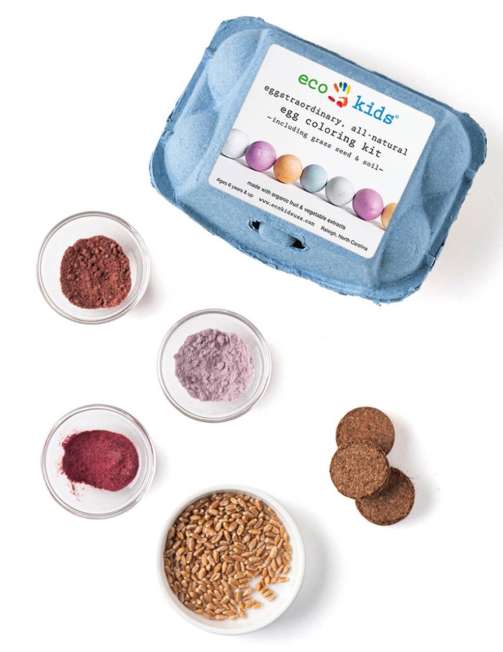 Egg Coloring & Seed Growing Kit - DIY Easter/Spring Craft