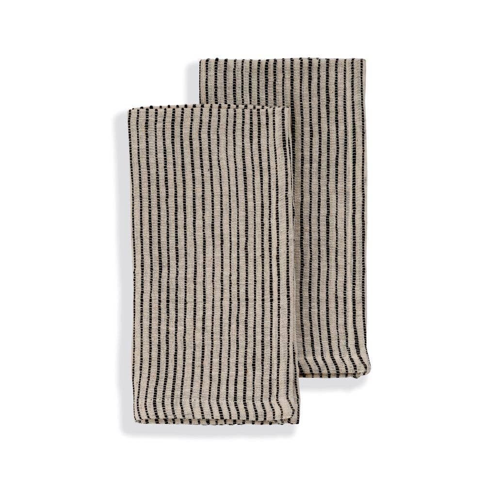 Organic Cotton Napkins | Handwoven Set of 2 | On Track Green