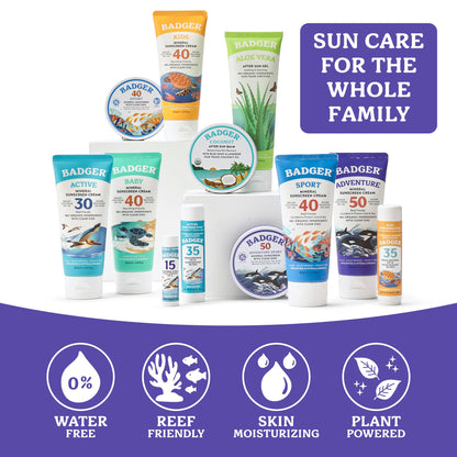 Badger Mineral Sunscreen Cream SPF 50, Adventure Tin